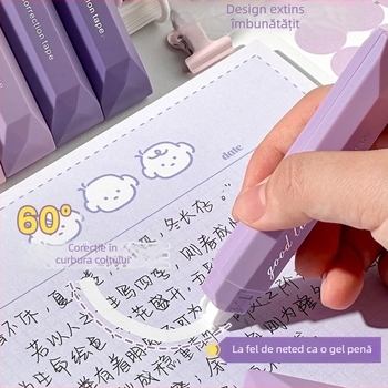 Bandă corectoare A68 – design gradient, alunecare silențioasă, capacitate mare, corp din plastic, 5 buc./cutie, New Year