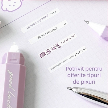 Bandă corectoare A68 – design gradient, alunecare silențioasă, capacitate mare, corp din plastic, 5 buc./cutie, New Year