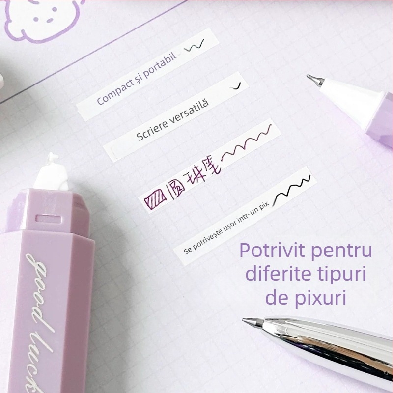 Bandă corectoare A68 – design gradient, alunecare silențioasă, capacitate mare, corp din plastic, 5 buc./cutie, New Year