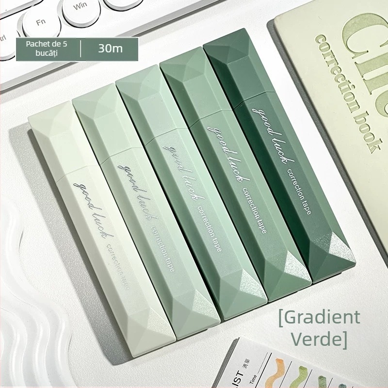 Bandă corectoare A68 – design gradient, alunecare silențioasă, capacitate mare, corp din plastic, 5 buc./cutie, New Year