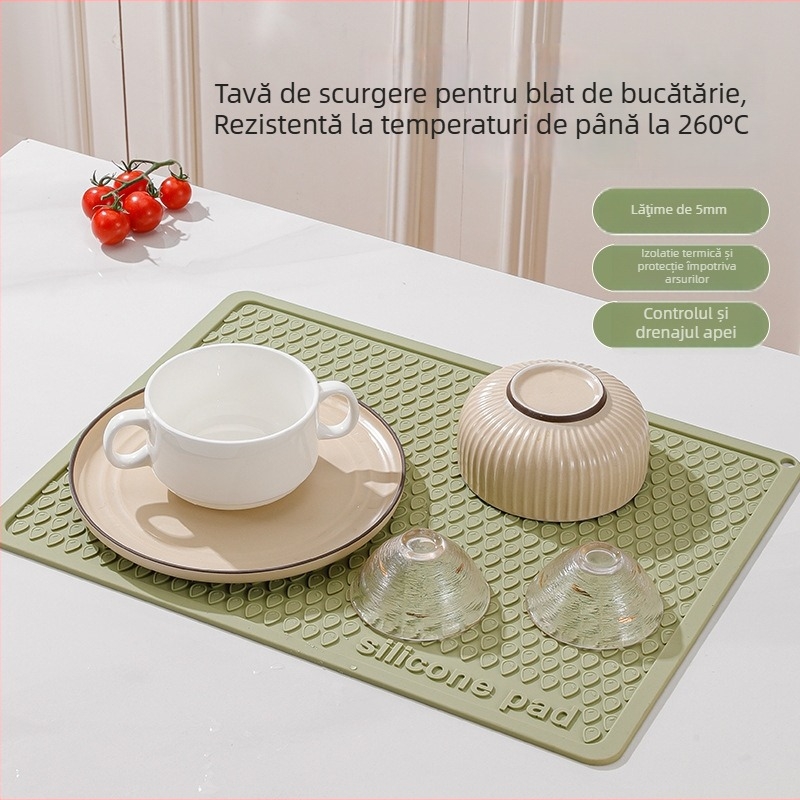 Suport pătrat din silicon pentru bucătărie, rezistent la temperaturi înalte, antiderapant, rezistent la rupere