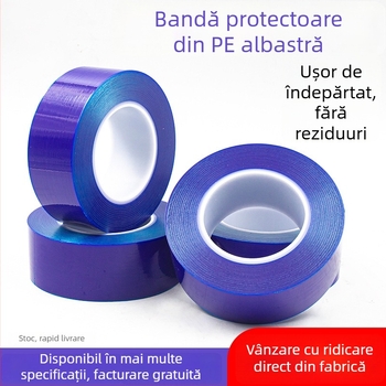 Filtru protectie PE pentru părți din plastic lucioase și panouri din acrilic, lungime 200 m, adeziv acrilic, seria filmului protectiv PE, lățime personalizabilă, vâscozitate medie spre mare