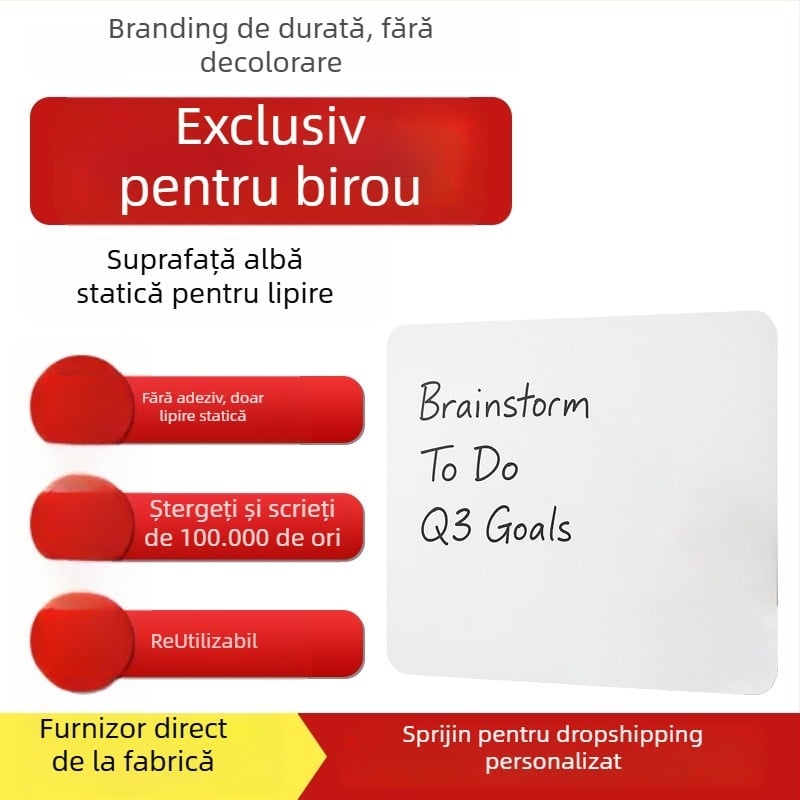 Autocolante pentru tablă albă, Craftsman, cu o singură față, statice, pentru birou, neimportate (Brand: Craftsman; Tip: cu o singură față; Specificații: autocolante pentru tablă albă; Import: Neimportate)