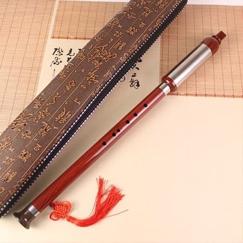 Bawu, instrument muzical tradițional cu respirație verticală, din rășină, imitând mahagonul, tastele: C, Bb, G, F, cutie din piele