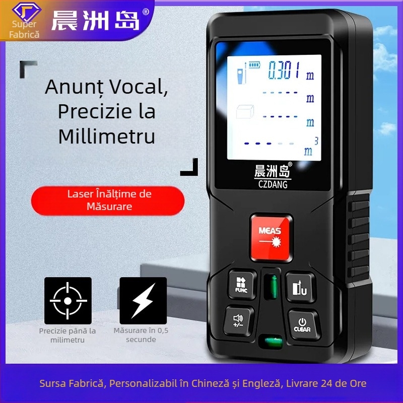 Distanțier laser portabil – interior, (rază 0,05–120 m, precizie ±3 mm, model LDM-C120)