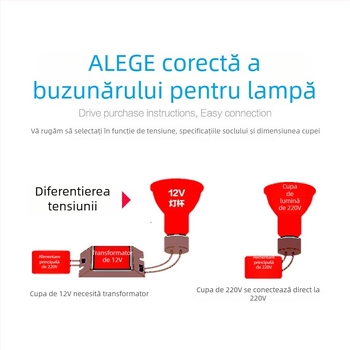 Lampă LED în formă de cupă pentru tavan, 60 LEDuri 2835, Sanan Optoelectronics, tensiune de intrare 12V/220V, temperatură culoare 3000–6000K