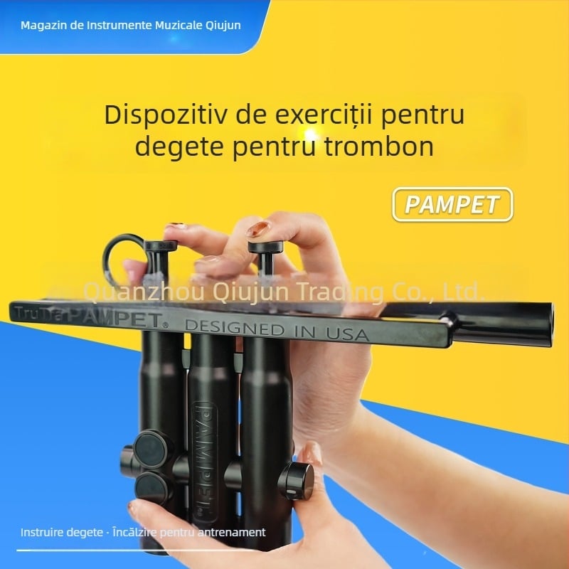 Dispozitiv de practică pentru prinderea degetelor la trompetă cu piston – Plastic, pungă sigilată, pentru adulți și copii