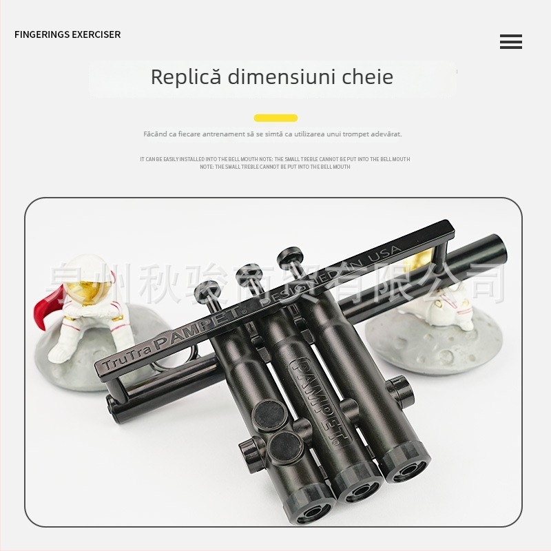 Dispozitiv de practică pentru prinderea degetelor la trompetă cu piston – Plastic, pungă sigilată, pentru adulți și copii