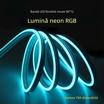 Bandă neon flexibilă pentru publicitate, 24V, LED 3535, Sanan Optoelectronics, reglabilă, rezistentă la apă