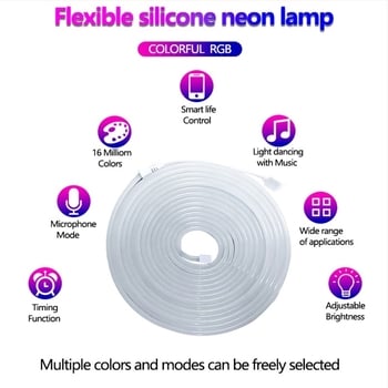 Bandă neon flexibilă pentru publicitate, 24V, LED 3535, Sanan Optoelectronics, reglabilă, rezistentă la apă