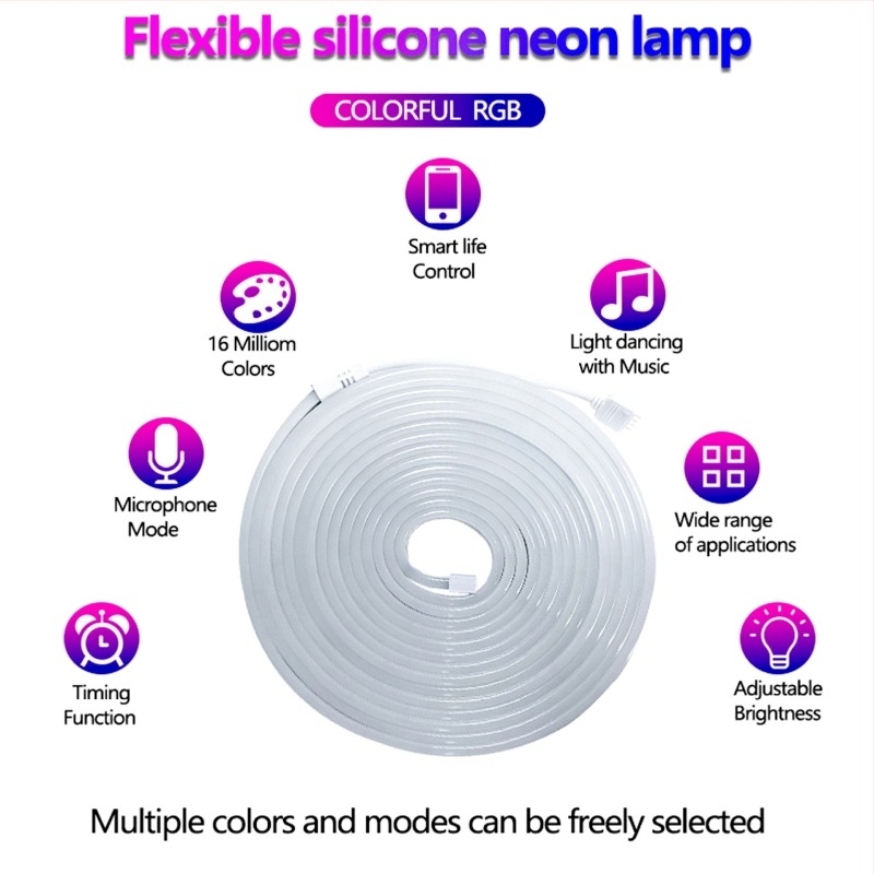 Bandă neon flexibilă pentru publicitate, 24V, LED 3535, Sanan Optoelectronics, reglabilă, rezistentă la apă