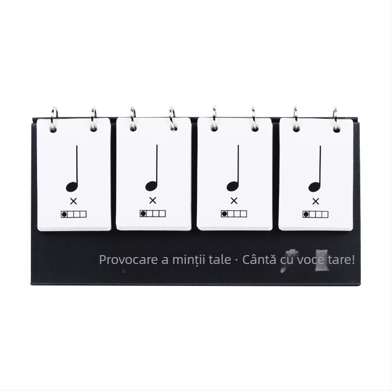 Set de carduri ritmice pentru educație muzicală - carduri de practică pentru ritm și note, calendar de birou inclus, pentru persoane între 15 și 35 ani