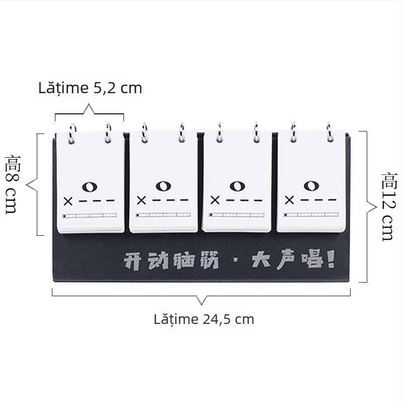 Set de carduri ritmice pentru educație muzicală - carduri de practică pentru ritm și note, calendar de birou inclus, pentru persoane între 15 și 35 ani