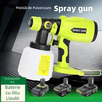 Pistol de pulverizare compatibil cu baterie Ryobi 18V; bateria nu este inclusă; duză de pulverizare cu înaltă eficiență