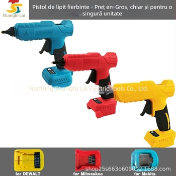 Santley pistol de lipit topit la cald, cu baterie litiu reîncărcabilă, tensiune nominală 21V, ambalare 10 bucăți, aplicație: muncă
