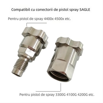 Adaptor pentru pistol de vopsire Sagola cu recipient plastic de vopsea de unică folosință pentru utilizare fără spălare