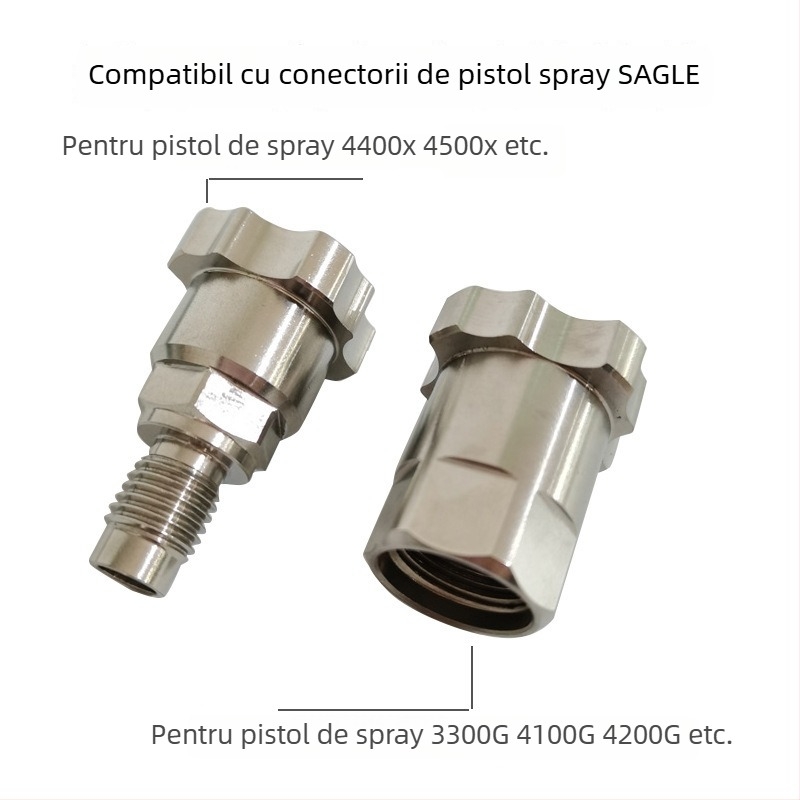 Adaptor pentru pistol de vopsire Sagola cu recipient plastic de vopsea de unică folosință pentru utilizare fără spălare