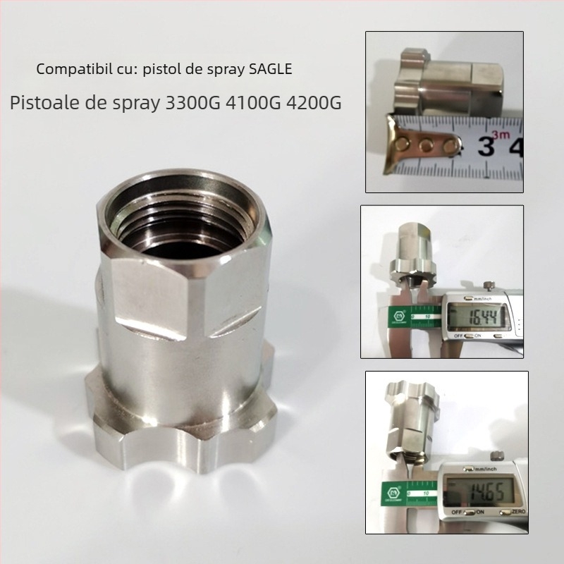 Adaptor pentru pistol de vopsire Sagola cu recipient plastic de vopsea de unică folosință pentru utilizare fără spălare