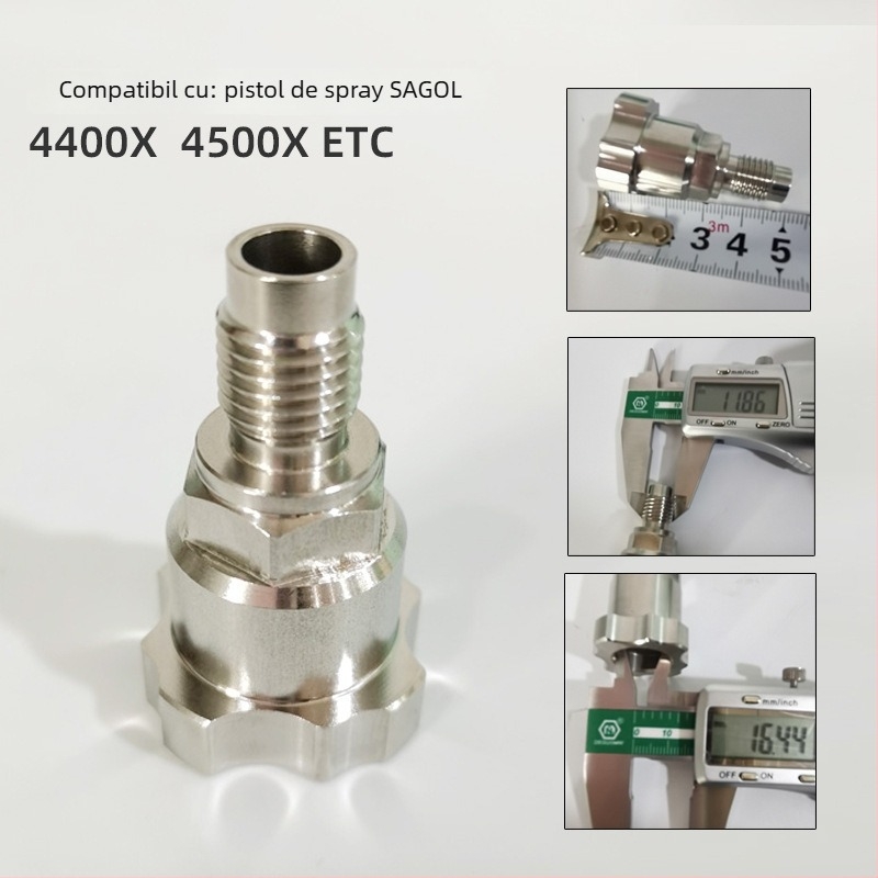 Adaptor pentru pistol de vopsire Sagola cu recipient plastic de vopsea de unică folosință pentru utilizare fără spălare