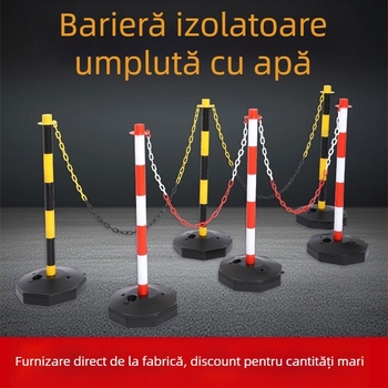 Coloană de avertizare din plastic, umplută cu apă, mobilă, barieră anti-coliziune, coloană elastică PE, detașabilă